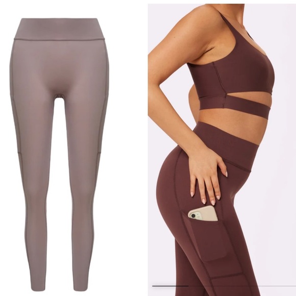 Parade Pants - Parade Bundle 2 Flex Sport+ Leggings with Pockets Chocolate Brown Tan‎ Size XXL
